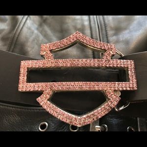 Harley Davidson Belt Buckle and Leather Belt